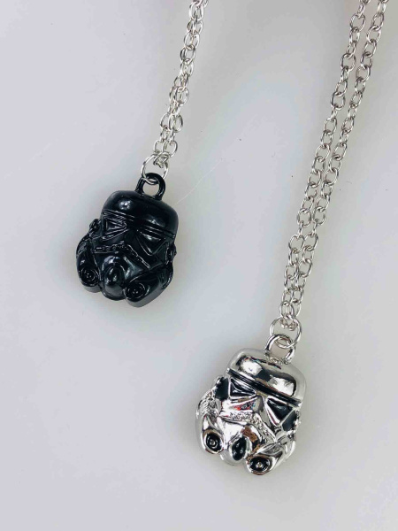 Кулон для геймерів Stormtrooper — підвіска на ланцюжку, чорний та срібний, геймерський аксесуар