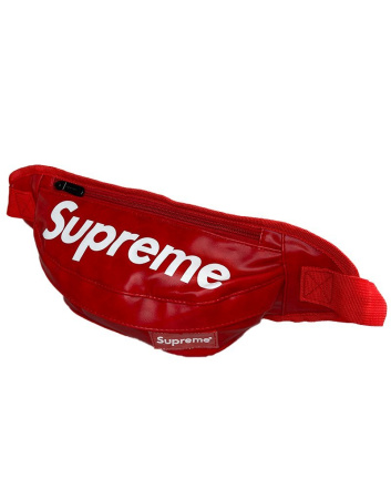Сумка-бананка Supreme эко-кожа (Красная)