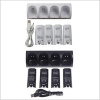 Wii 4-Controller Charging Station with Batteries – Білий або Чорний