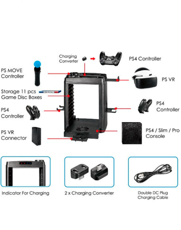 Зарядная станция для PS4/SLIM/PRO/VR KJH-PS4-030