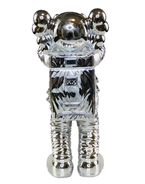 KAWS Holiday Space фигурка космонавта серебряная 30 см