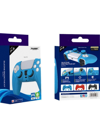 Силиконовый чехол + накладки на стики для DualSense PS5 TP5-0559