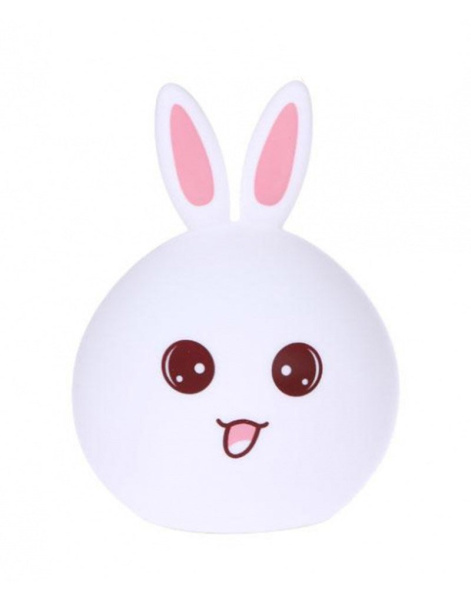 Силиконовый Заяц Ночник Розовый (Светильник)