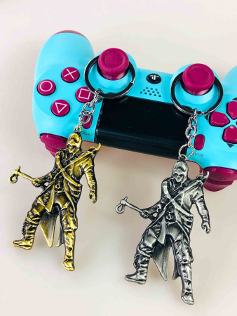 Металевий брелок «Пірат-Асасин» (золото / срібло)