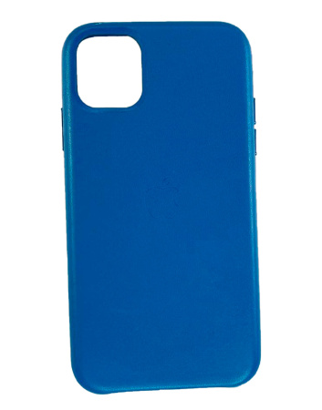Чехол Кожаный IPhone 11 Pro Max Синий