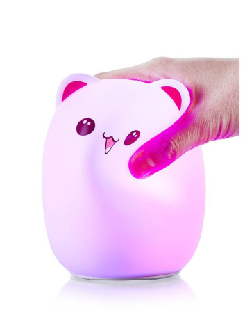 Светильник BUD BEAR Silicone LAMP КОТИК Розовые ушки
