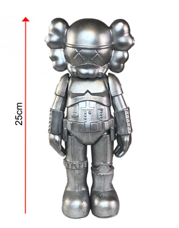 KAWS Star Wars Storm Trooper Companion виниловая фигурка (серебряный) 25 см
