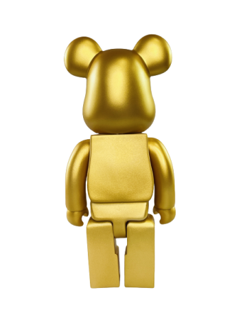 Bearbrick Gold Однотонный Золотой 400% (28 см)