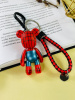 Брелок Bearbrick с ремешком Человек Паук (Красный)