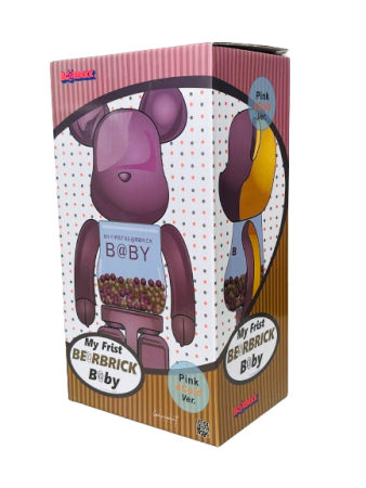Bearbrick My First Baby Pink/Gold (Фігурка рожево золота) 400% (28см)