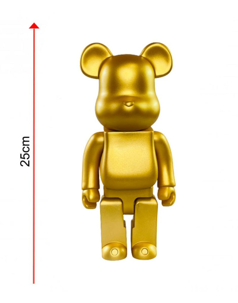 Bearbrick Gold Однотонный Золотой 400% (28 см)