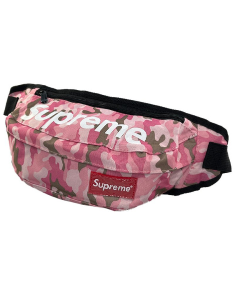 Сумка-бананка Supreme Камуфляж (Розовая)