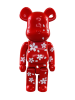 Bearbrick Japan Cool (Красный с белыми цветами) 400% (28 см)