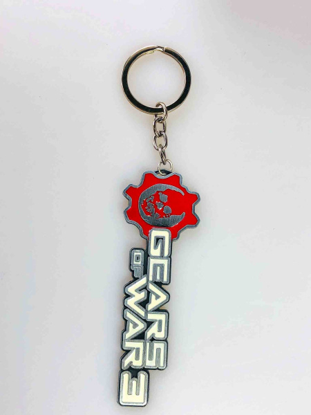 Металевий брелок Gears of War з логотипом COG