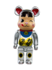 Bearbrick Манеки Неко Поко-чан Серебро 400% (28см)
