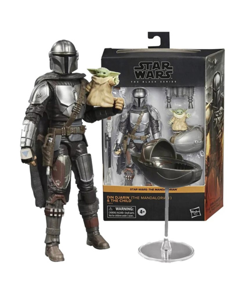 Фігурка Star Wars Black Series — Мандалорець (Din Djarin) і Ґрогу — 16 см 