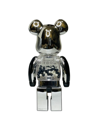Bearbrick My First Baby (Фігурка Чорно-срібляста) 400% (28 см)