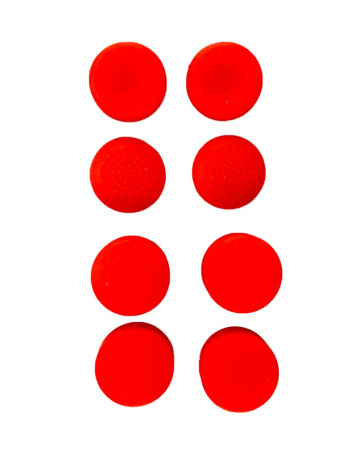 Накладки на стики универсальные для джойстика Playstation / Xbox комплект 8шт красные (PS3/PS4/PS5/Xbox360)