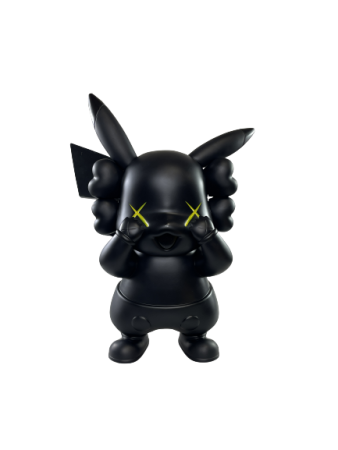 Фигурка Kaws Покемон Пикачу Черный (42 см)