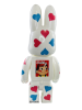 Bearbrick Rabbrick Сердце Пеко-чан Белый 400% (28см)