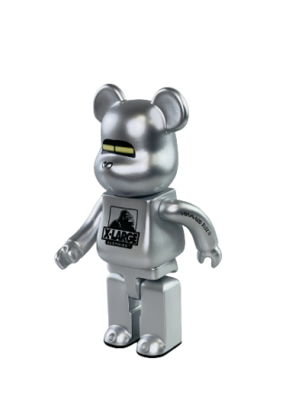 Bearbrick x XLarge x Hajime Sorayama Серебро 200% (17 см)