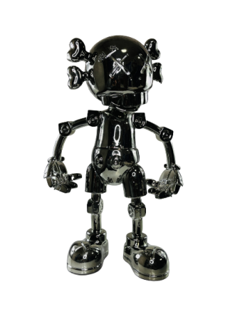 Фигурка KAWS Hajime Sorayama No Future Companion Black Chrome (53см)