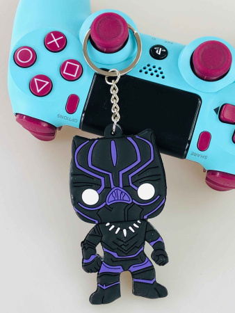 Брелок Марвел Чорна пантера (Селіконовий брелок)